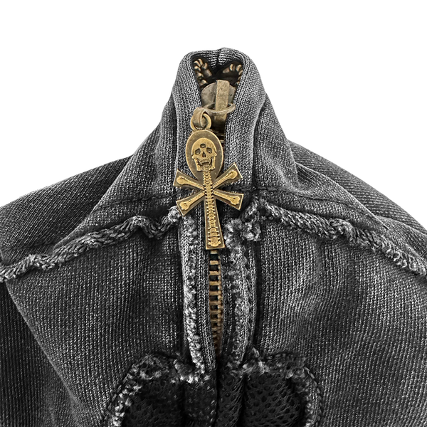 YZO SKELETON FULLZIP HOODIE (WASHED)