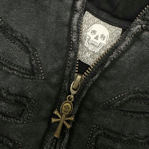 YZO SKELETON FULLZIP HOODIE (WASHED)