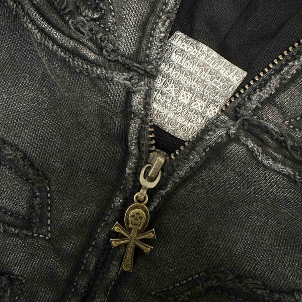 YZO SKELETON FULLZIP HOODIE (WASHED)