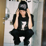 WEB FONT BEANIE (BLACK)