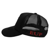 EUP LOGO TRUCKER HAT (BLACK/BLACK)