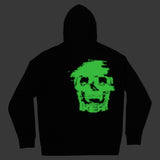 FLUORESCENT GLITCH LOGO HOODIE (BLACK)