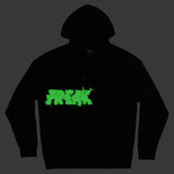 FLUORESCENT GLITCH LOGO HOODIE (BLACK)