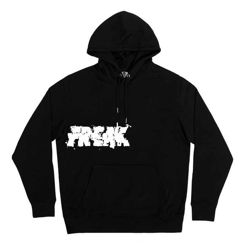 FLUORESCENT GLITCH LOGO HOODIE (BLACK)