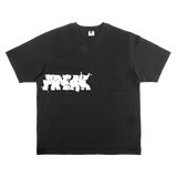 FLUORESCENT GLITCH LOGO TEE (WASHED BLACK)