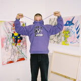 PREMIUM FUCK POLITICIANS LOGO HOODIE (PURPLE)