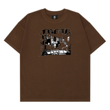 PREMIUM FUCK POLITICIANS TEE (BROWN)