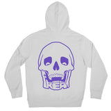ESSENTIAL PURPLE LOGO HOODIE (WHITE)