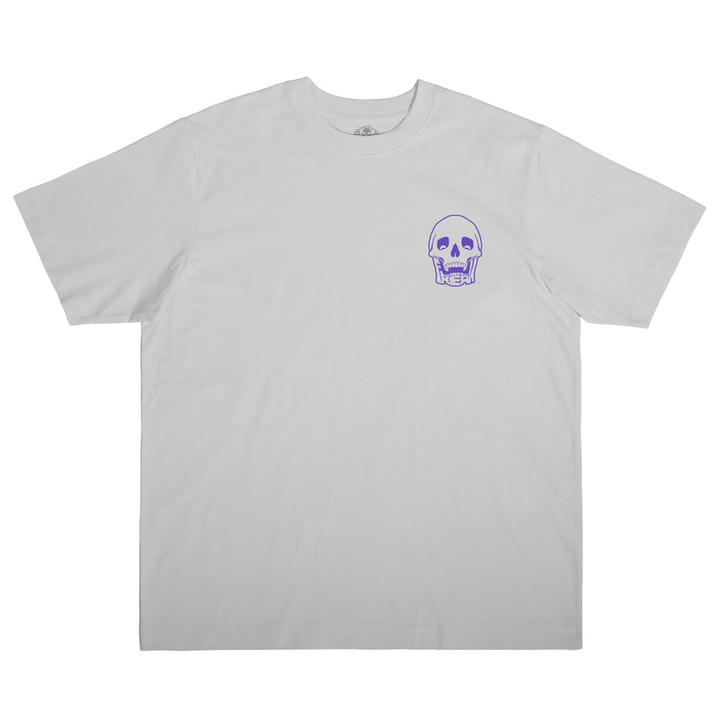 ESSENTIAL PURPLE LOGO TEE (WHITE)